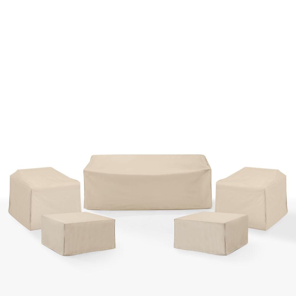 Crosley Furniture - 5Pc Outdoor Furniture Cover Set - 2 Chair, 2 Square Table/Ottoman, & 1 Sofa - MO75052-TA view 1