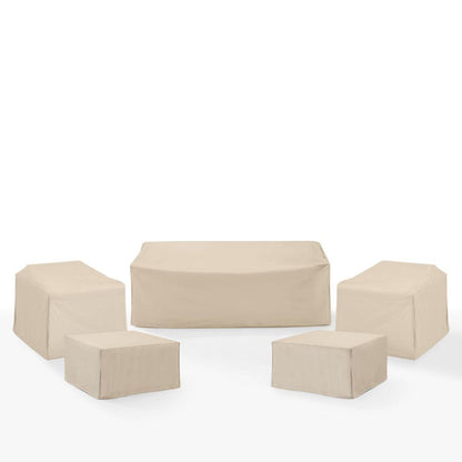 Crosley Furniture - 5Pc Outdoor Furniture Cover Set - 2 Chair, 2 Square Table/Ottoman, & 1 Sofa - MO75052-TA view 1