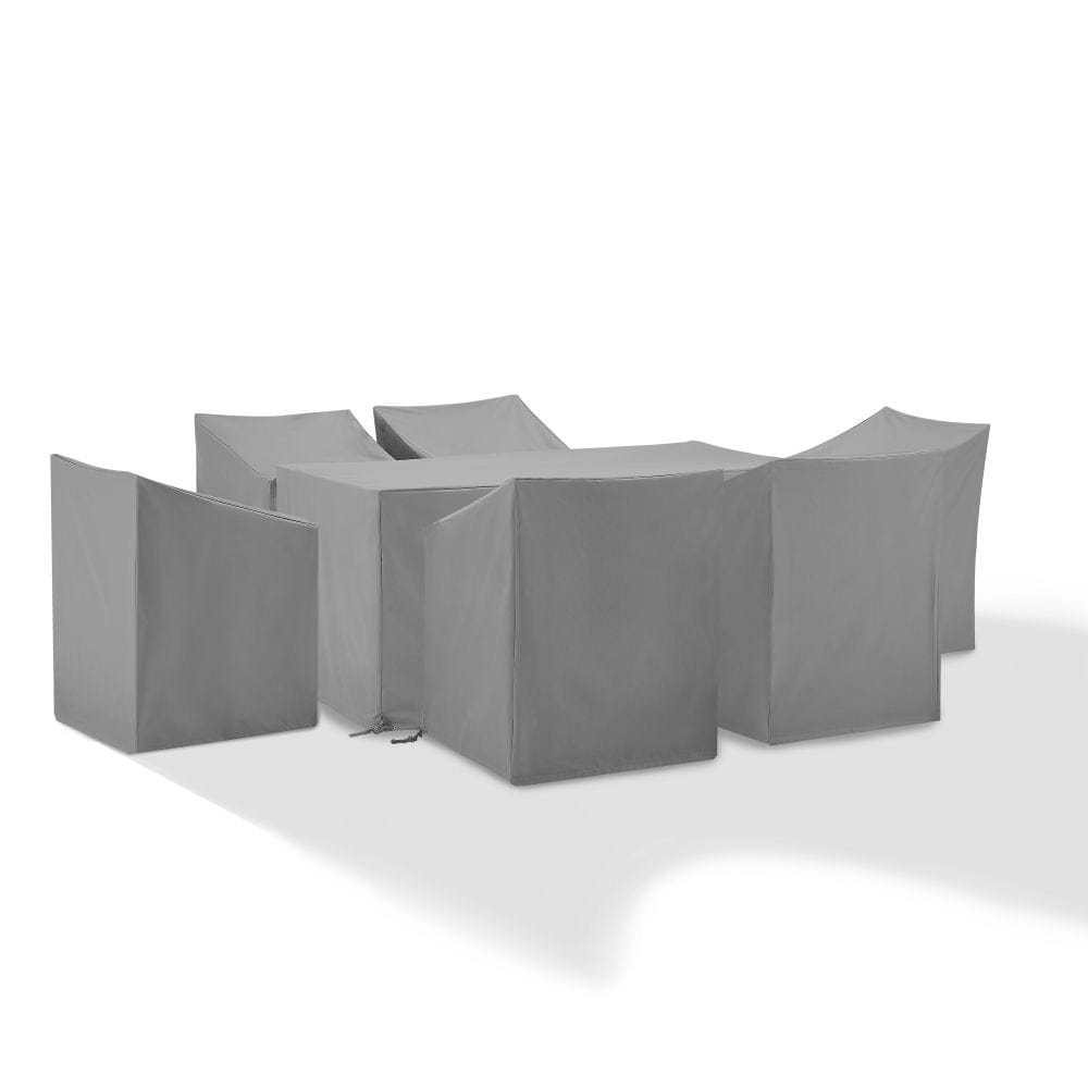 Crosley Furniture - 7Pc Outdoor Dining Furniture Cover Set - 6 Dining Arm Chairs & 1 Dining Table - MO75022-GY view 1