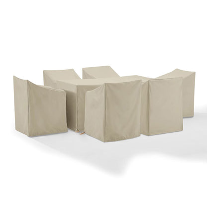 Crosley Furniture - 7Pc Outdoor Dining Furniture Cover Set - 6 Dining Arm Chairs & 1 Dining Table - MO75022-TA view 1