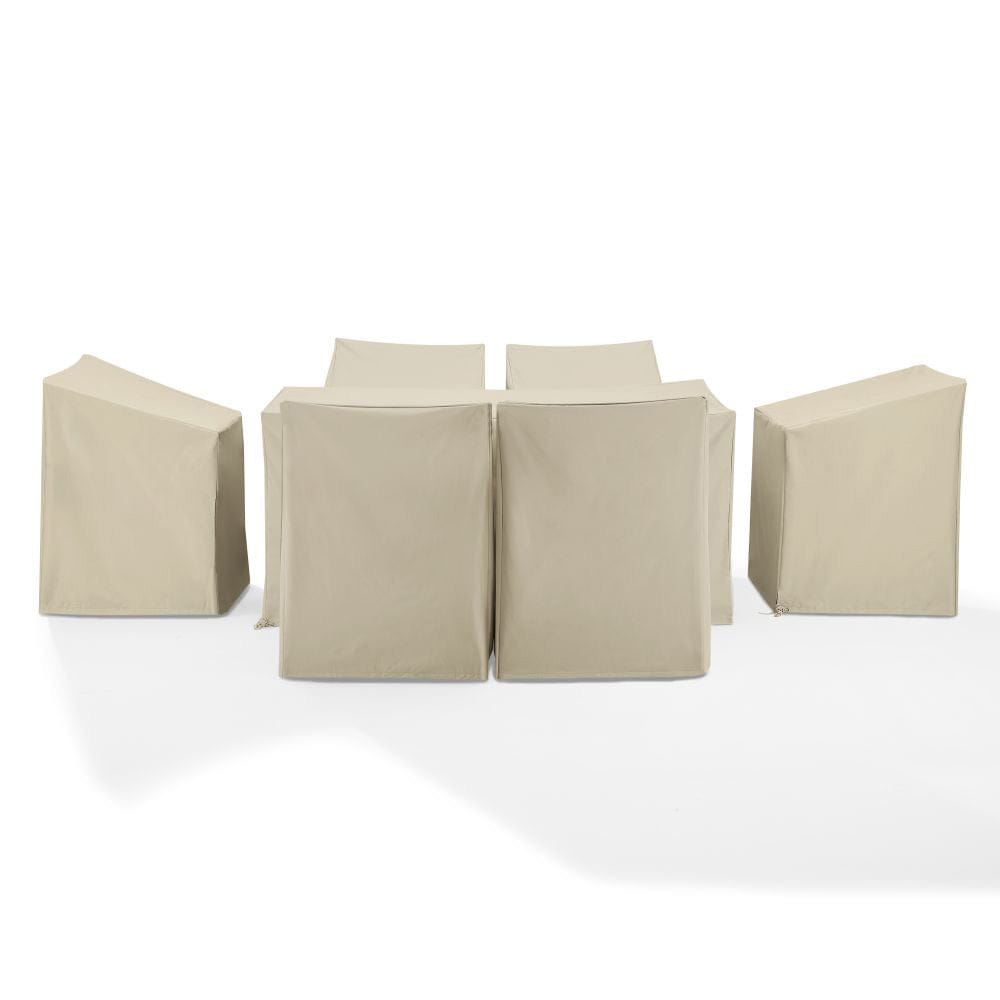 Crosley Furniture - 7Pc Outdoor Dining Furniture Cover Set - 6 Dining Arm Chairs & 1 Dining Table - MO75022-TA view 2