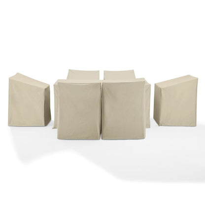 Crosley Furniture - 7Pc Outdoor Dining Furniture Cover Set - 6 Dining Arm Chairs & 1 Dining Table - MO75022-TA view 2