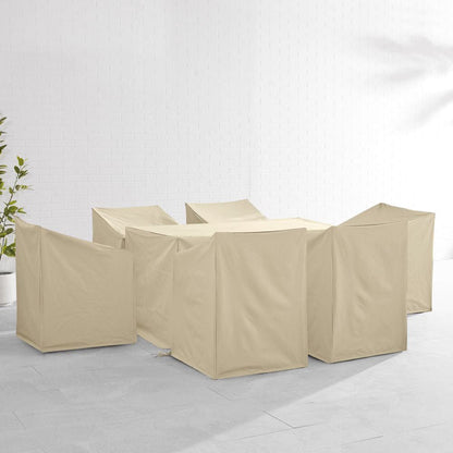 Crosley Furniture - 7Pc Outdoor Dining Furniture Cover Set - 6 Dining Arm Chairs & 1 Dining Table - MO75022-TA view 6