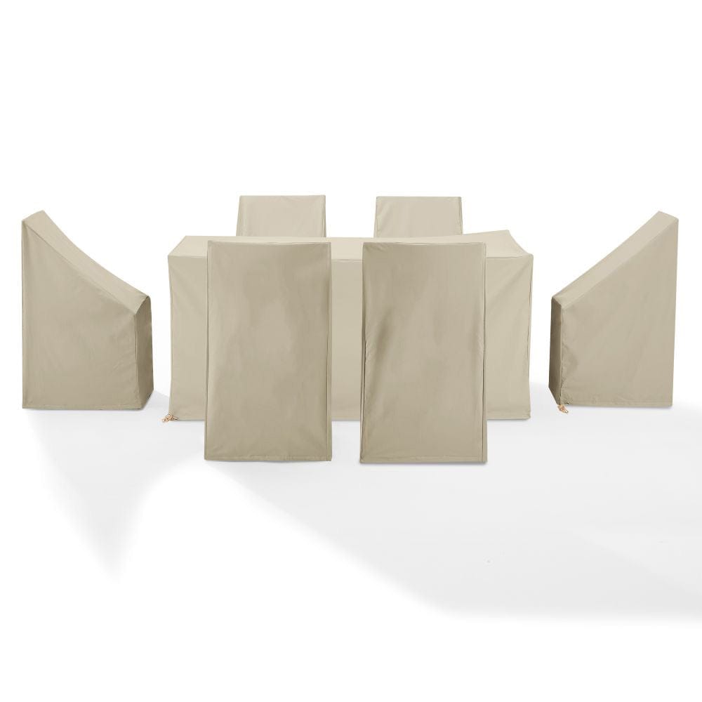 Crosley Furniture - 7Pc Outdoor Dining Furniture Cover Set - 6 Dining Side Chairs & 1 Dining Table - MO75023-TA view 2