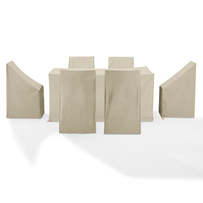 Crosley Furniture - 7Pc Outdoor Dining Furniture Cover Set - 6 Dining Side Chairs & 1 Dining Table - MO75023-TA view 2