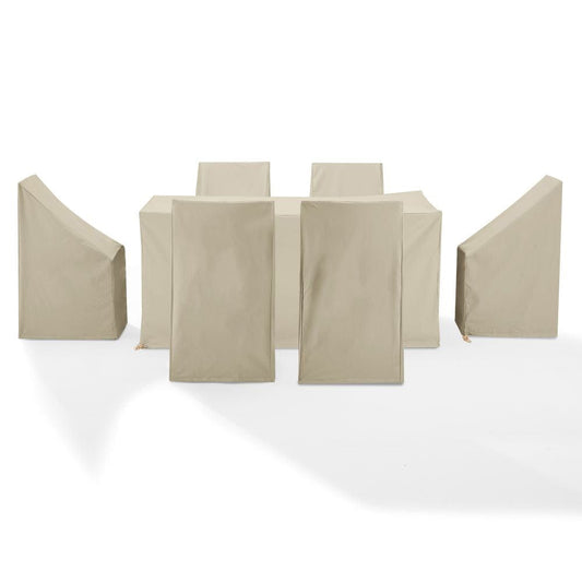 Crosley Furniture - 7Pc Outdoor Dining Furniture Cover Set - 6 Dining Side Chairs & 1 Dining Table - MO75023-TA view 2