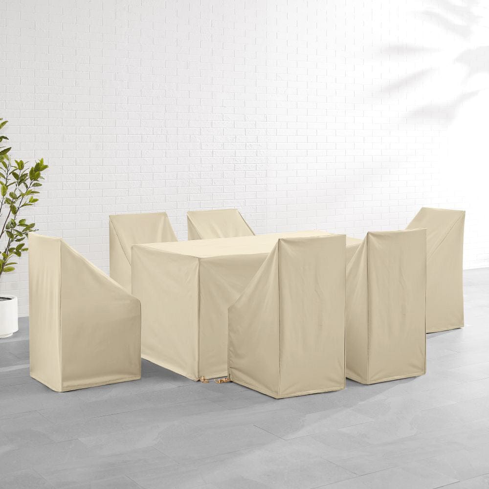 Crosley Furniture - 7Pc Outdoor Dining Furniture Cover Set - 6 Dining Side Chairs & 1 Dining Table - MO75023-TA view 6