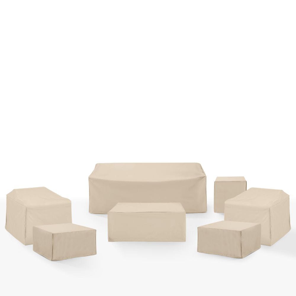 Crosley Furniture - 7Pc Outdoor Furniture Cover Set - 2 Chair, 1 Sofa, 1 Coffee Table, 1 Side Table & 2 Square Table/Ottoman - MO75055-TA view 1