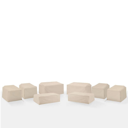 Crosley Furniture - 8Pc Outdoor Furniture Cover Set - 4 Chairs, 2 Loveseats, & 2 Coffee Tables - MO75039-TA view 1