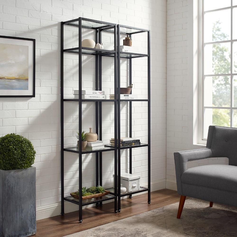 Crosley Furniture - Aimee 2 Piece Etagere Set Soft Gold - 2 Narrow Etageres - KF6005BZ veiw 5