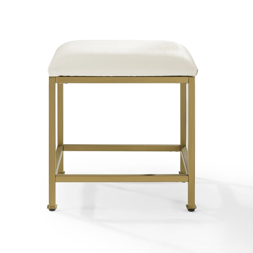 Crosley Furniture - Aimee Vanity Stool Soft Gold - CF1310-GL veiw 1