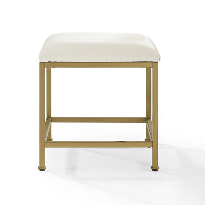Crosley Furniture - Aimee Vanity Stool Soft Gold - CF1310-GL veiw 1