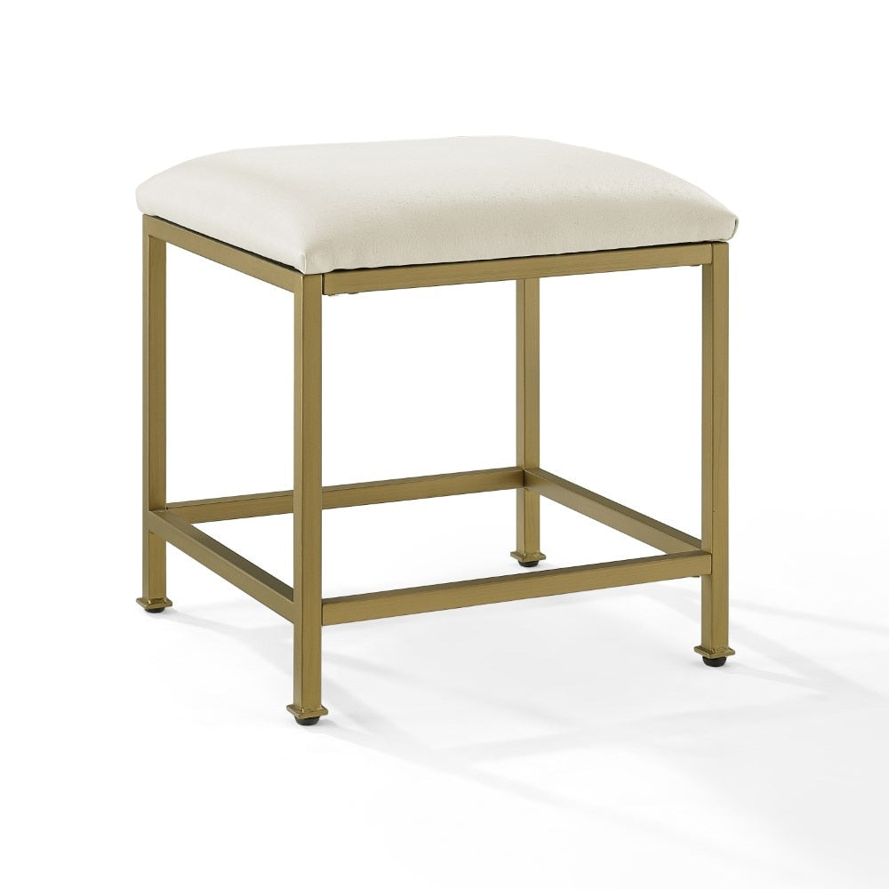 Crosley Furniture - Aimee Vanity Stool Soft Gold - CF1310-GL veiw 2