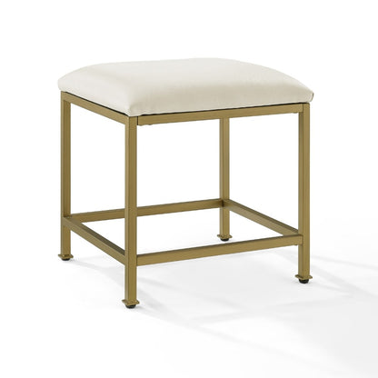 Crosley Furniture - Aimee Vanity Stool Soft Gold - CF1310-GL veiw 2