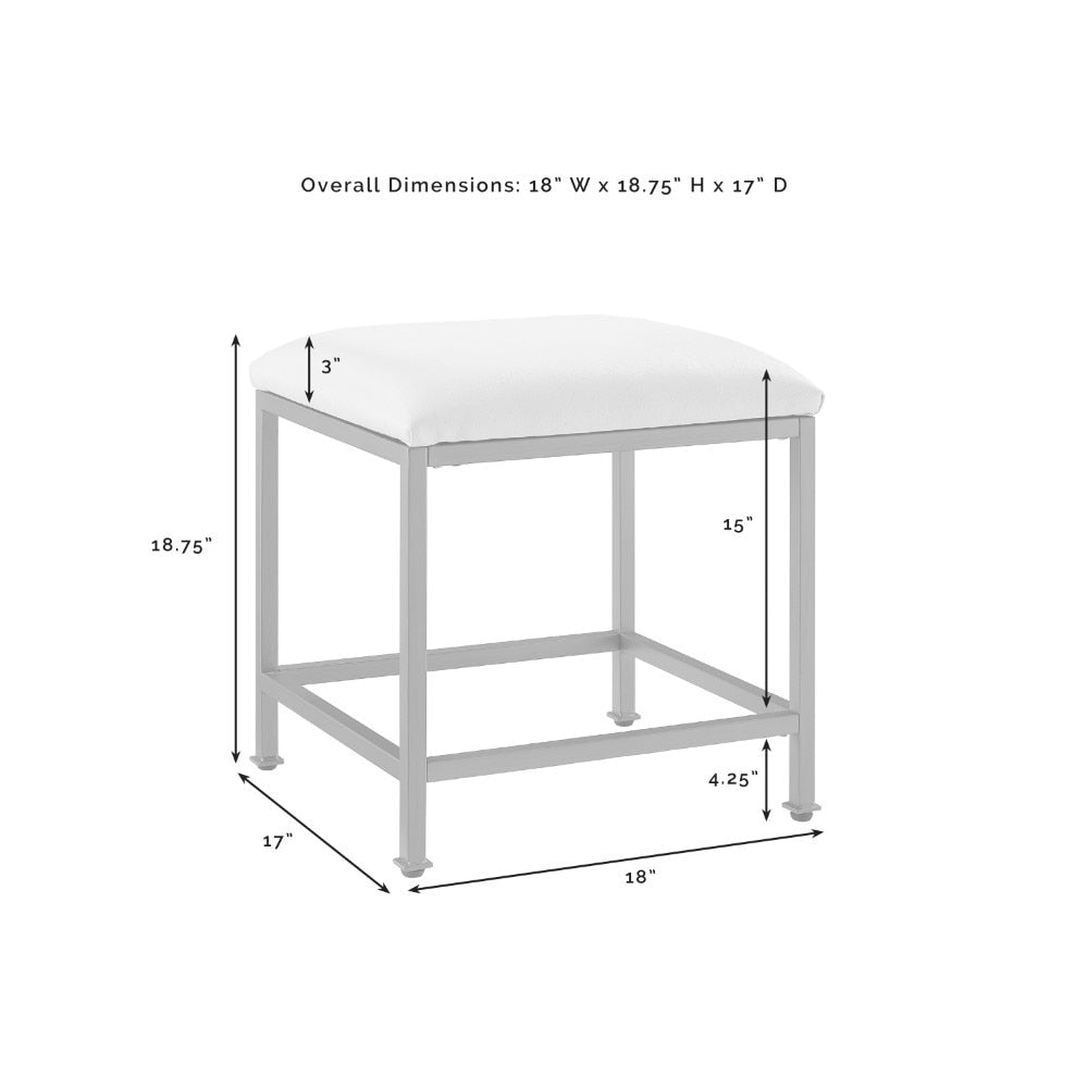 Crosley Furniture - Aimee Vanity Stool Soft Gold - CF1310-GL veiw 3
