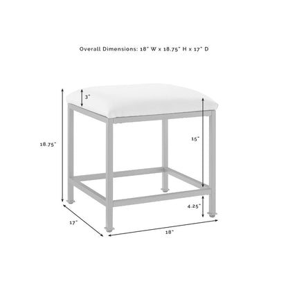 Crosley Furniture - Aimee Vanity Stool Soft Gold - CF1310-GL veiw 3