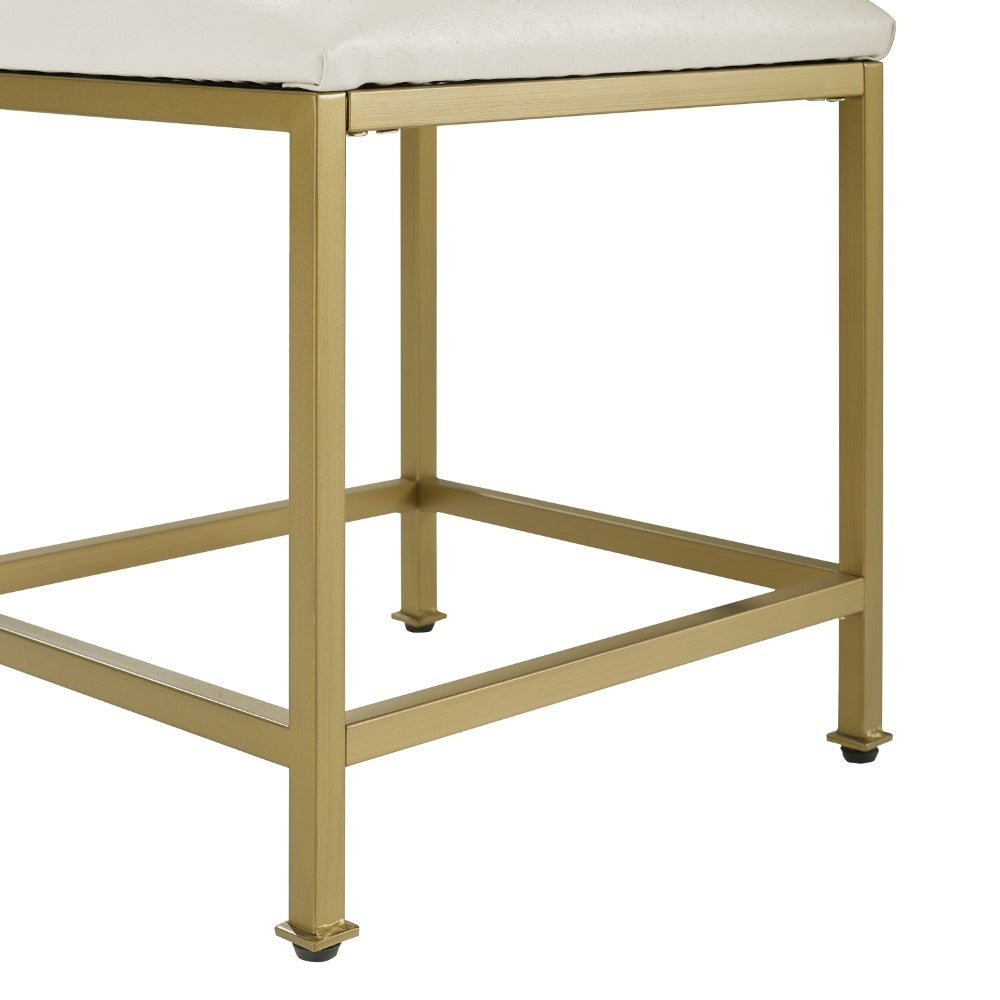 Crosley Furniture - Aimee Vanity Stool Soft Gold - CF1310-GL veiw 4