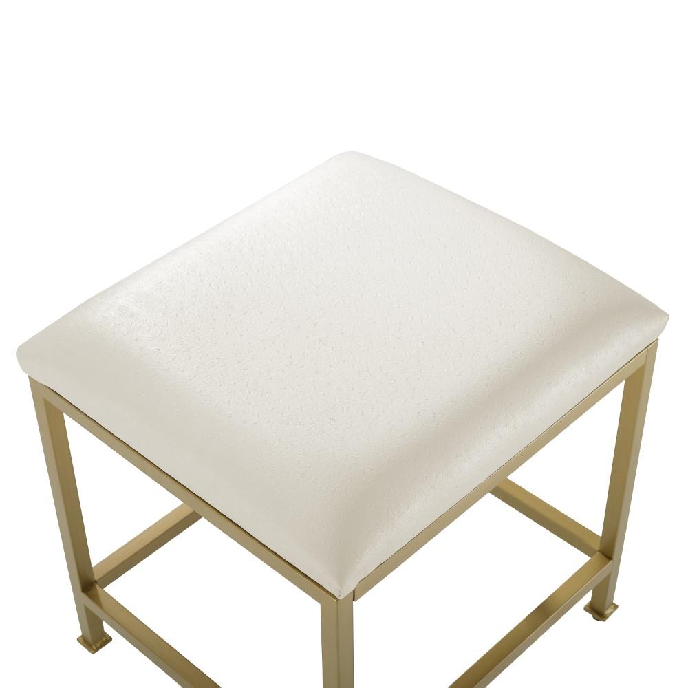 Crosley Furniture - Aimee Vanity Stool Soft Gold - CF1310-GL veiw 5