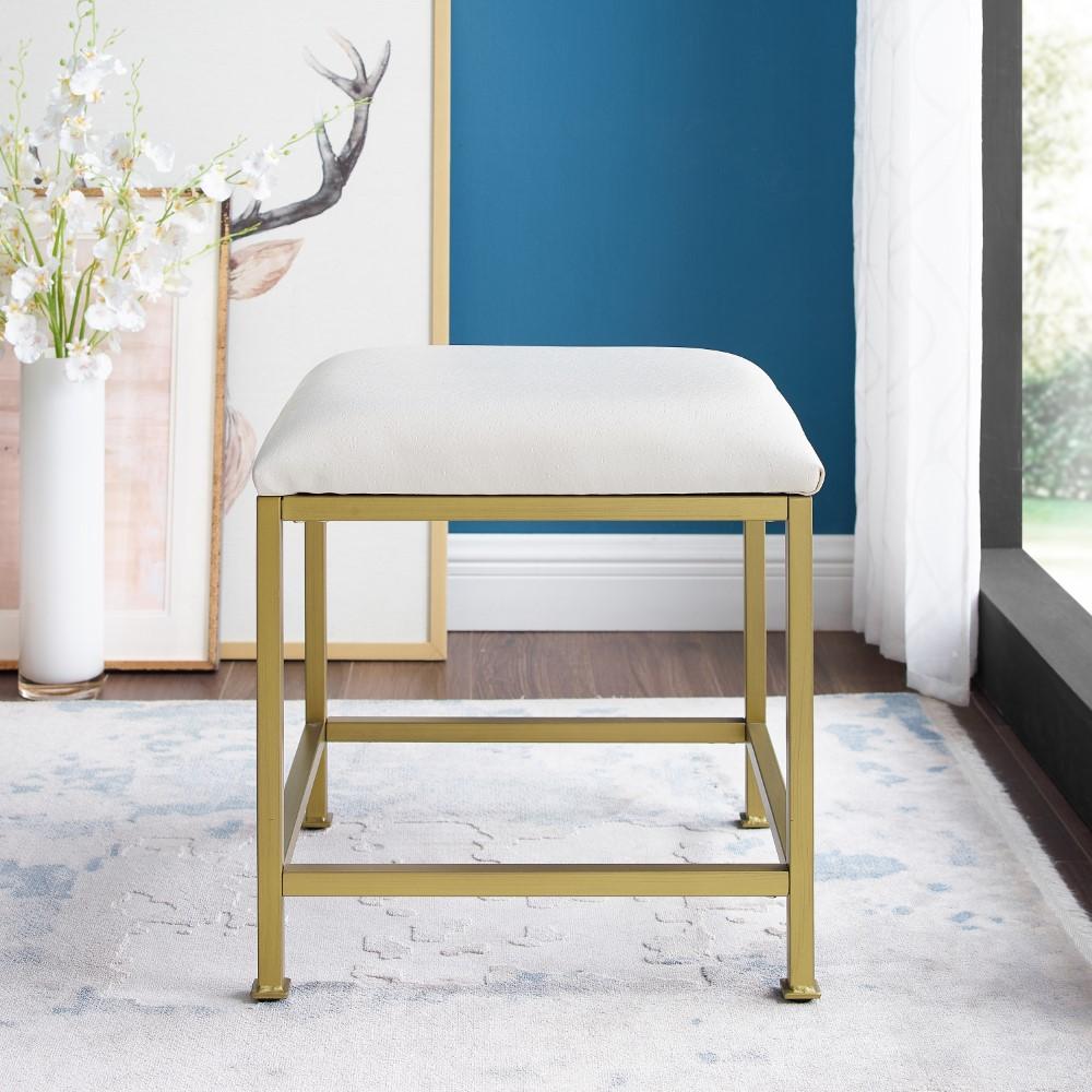Crosley Furniture - Aimee Vanity Stool Soft Gold - CF1310-GL veiw 6