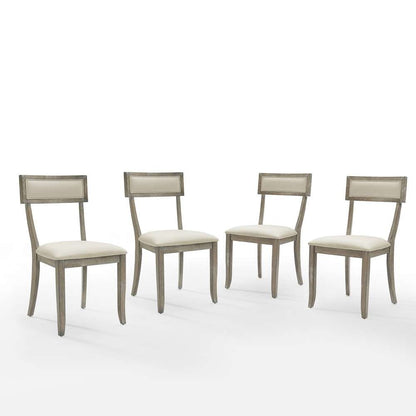 Crosley Furniture - Alessia 4-Piece Dining Chair Set Rustic Gray Wash - 4 Chairs - KF20033RG veiw 4