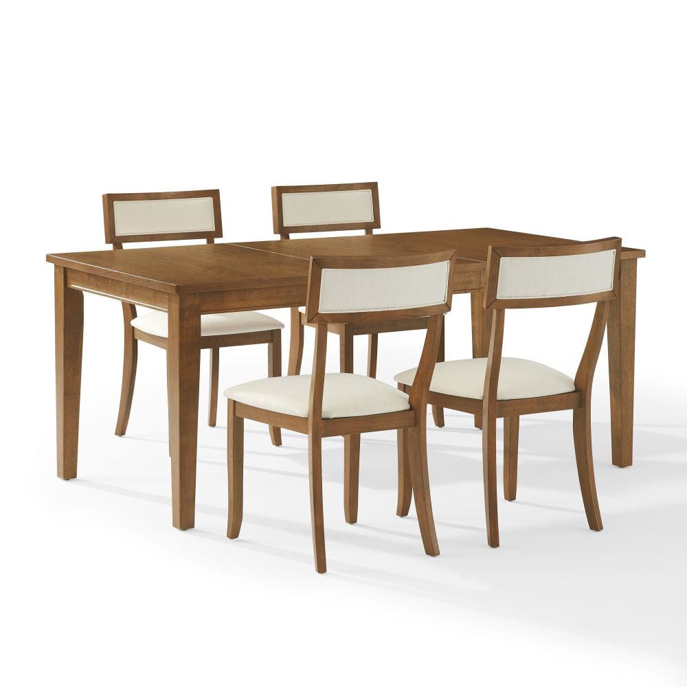 Crosley Furniture - Alessia 5-Piece Dining Table Set For 4 - Table & 4 Chairs - KF20057BR-CR view 1
