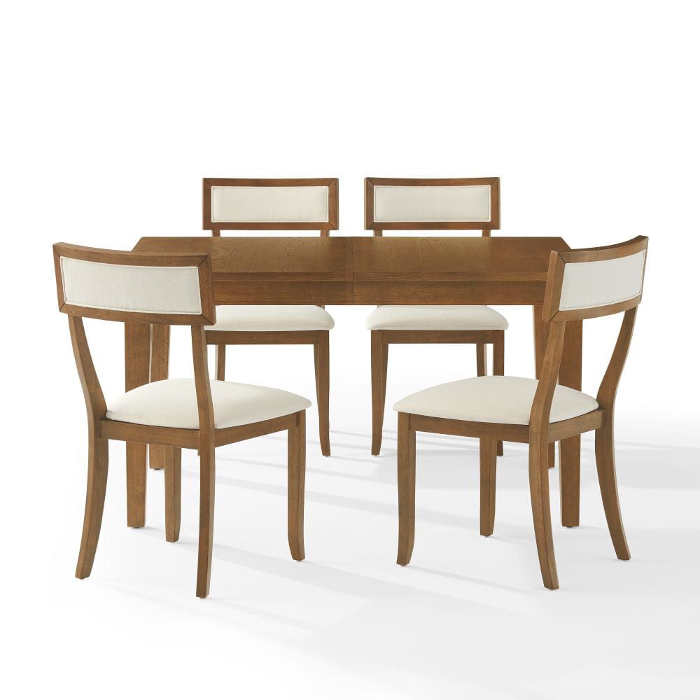 Crosley Furniture - Alessia 5-Piece Dining Table Set For 4 - Table & 4 Chairs - KF20057BR-CR view 2
