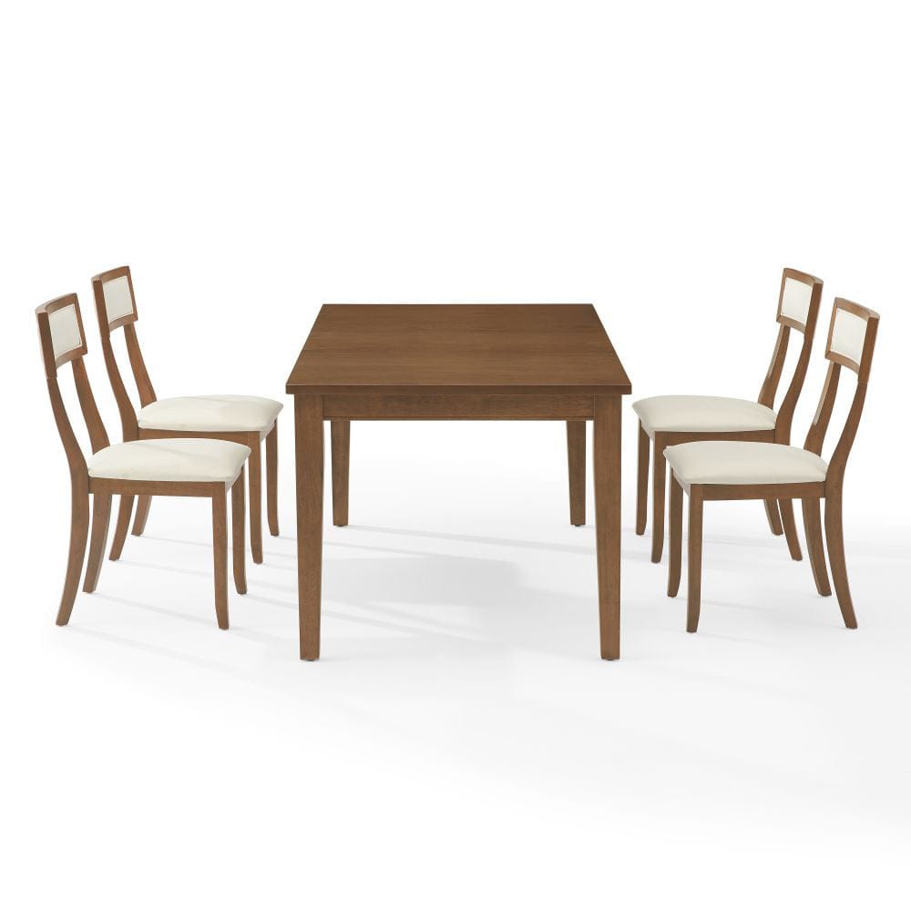 Crosley Furniture - Alessia 5-Piece Dining Table Set For 4 - Table & 4 Chairs - KF20057BR-CR view 3