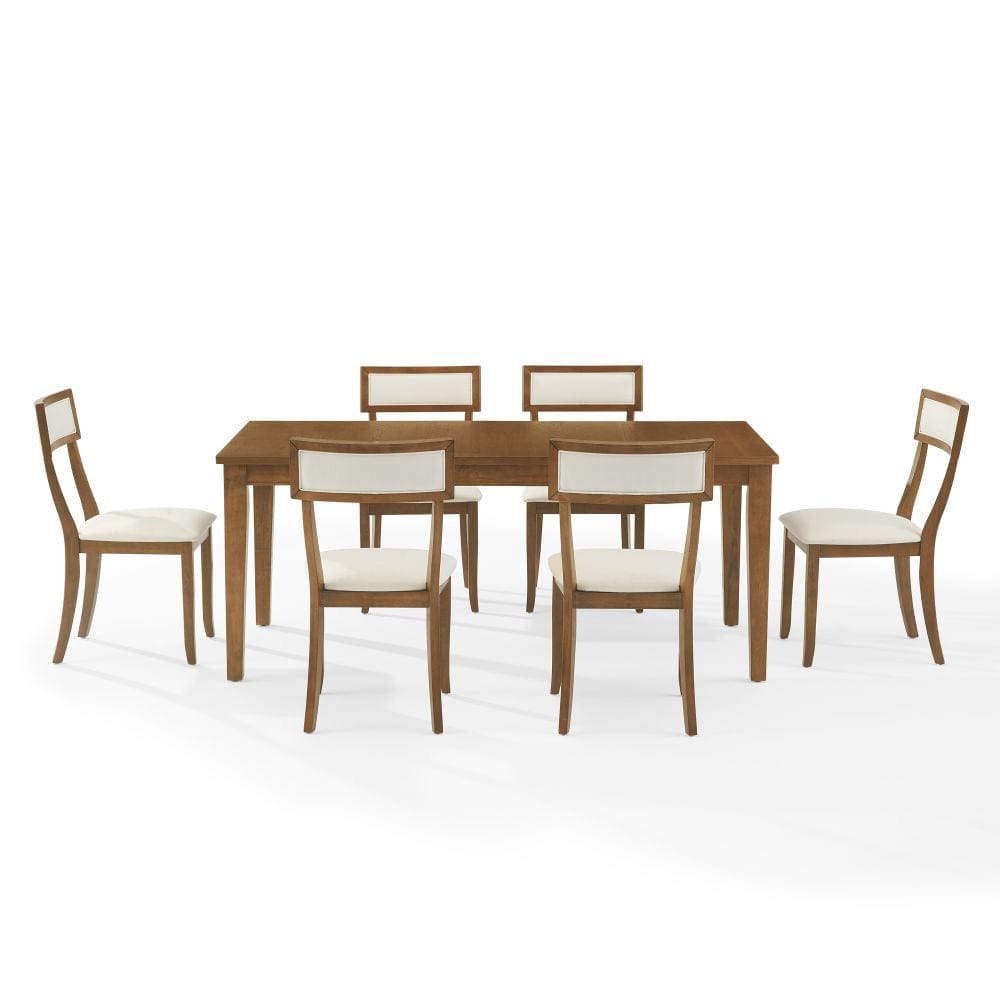 Crosley Furniture - Alessia 7-Piece Dining Table Set For 6 - Table & 6 Chairs - KF20058BR-CR view 2