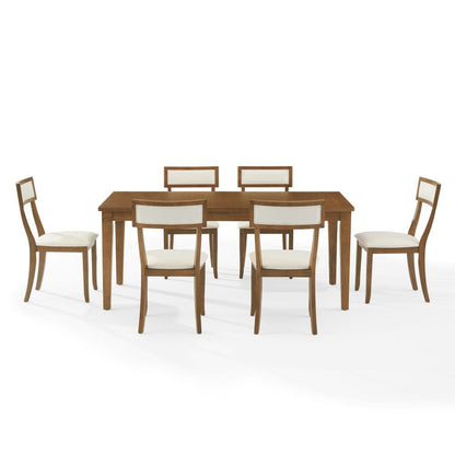 Crosley Furniture - Alessia 7-Piece Dining Table Set For 6 - Table & 6 Chairs - KF20058BR-CR view 2