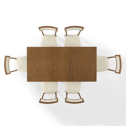 Crosley Furniture - Alessia 7-Piece Dining Table Set For 6 - Table & 6 Chairs - KF20058BR-CR view 4