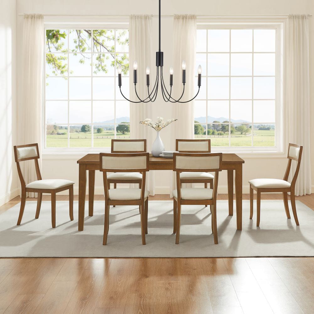 Crosley Furniture - Alessia 7-Piece Dining Table Set For 6 - Table & 6 Chairs - KF20058BR-CR view 7