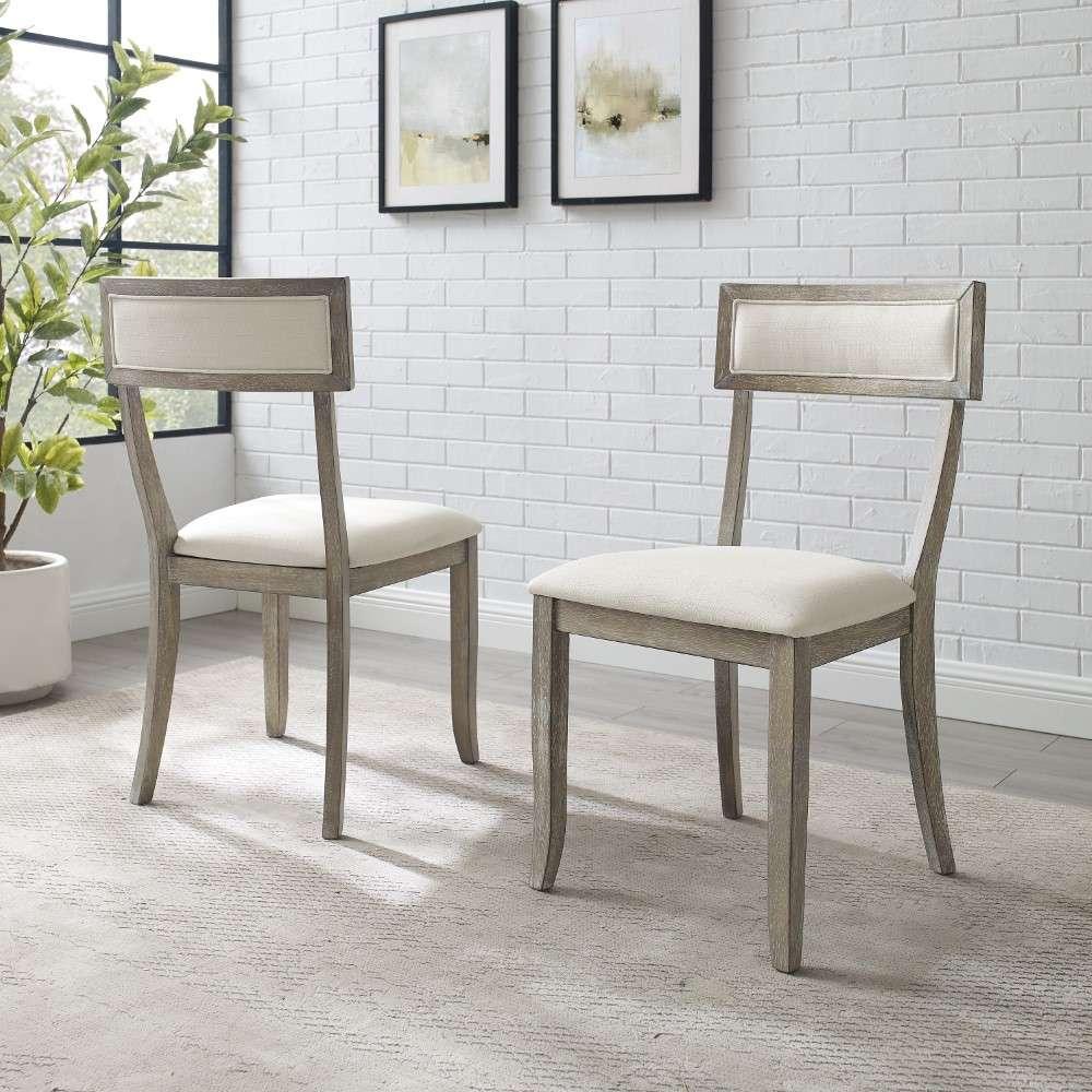 Crosley Furniture - Alessia Dining Chair Set Rustic Graywash (Set of 2) - CF501419-RG veiw 1