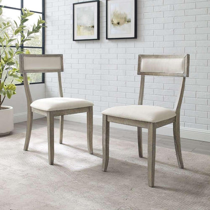 Crosley Furniture - Alessia Dining Chair Set Rustic Graywash (Set of 2) - CF501419-RG veiw 2