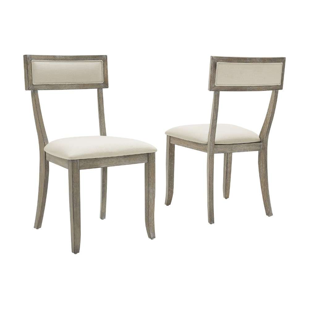 Crosley Furniture - Alessia Dining Chair Set Rustic Graywash (Set of 2) - CF501419-RG veiw 3