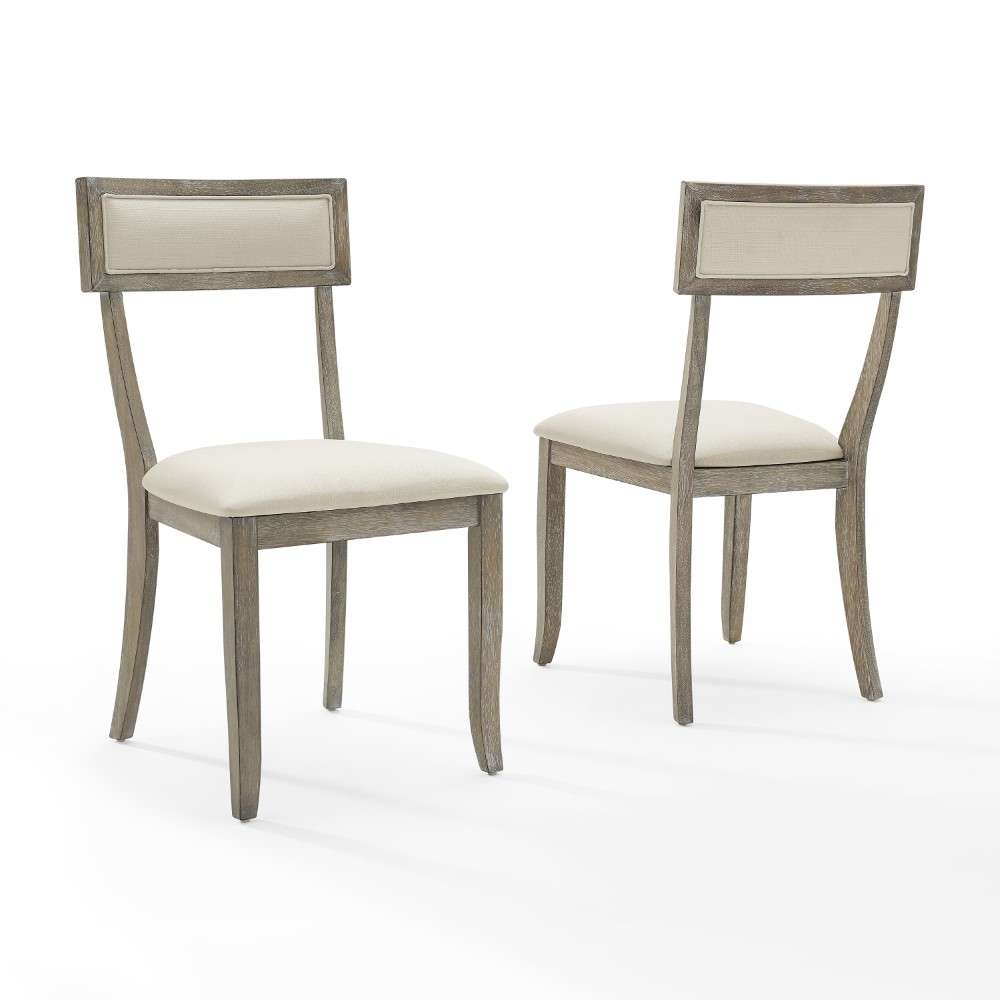 Crosley Furniture - Alessia Dining Chair Set Rustic Graywash (Set of 2) - CF501419-RG veiw 7