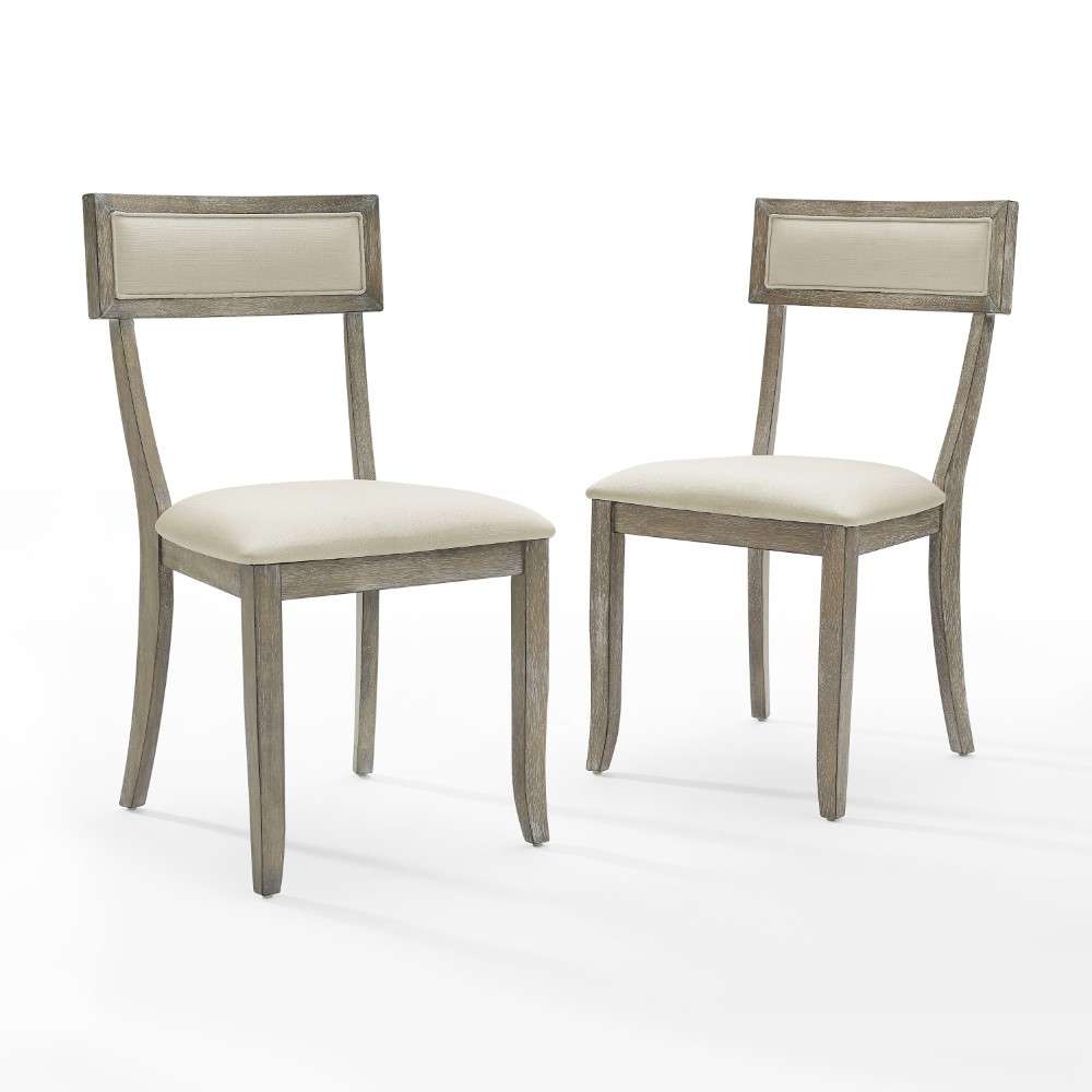 Crosley Furniture - Alessia Dining Chair Set Rustic Graywash (Set of 2) - CF501419-RG veiw 8