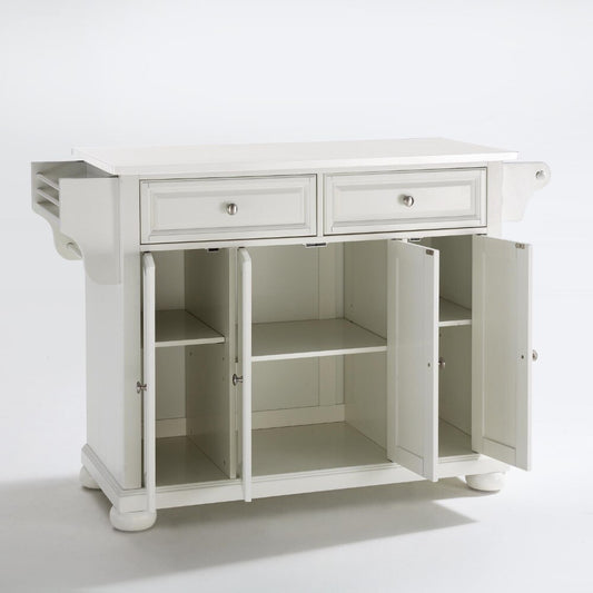 Crosley Furniture - Alexandria Granite Top Full Size Kitchen Island/Cart White/White - KF30005AWH view 2