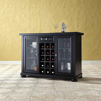 Crosley Furniture - Alexandria Sliding Top Bar Cabinet in Black Finish - KF40002ABK veiw 1