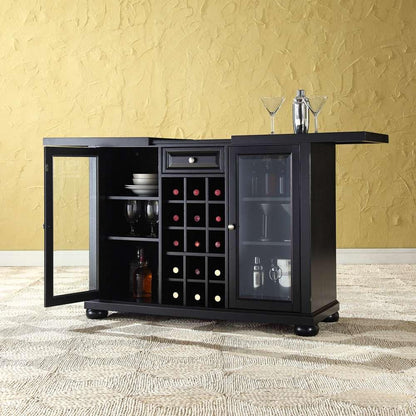 Crosley Furniture - Alexandria Sliding Top Bar Cabinet in Black Finish - KF40002ABK veiw 4