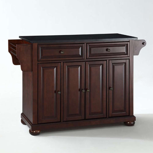 Crosley Furniture - Alexandria Solid Black Granite Top Kitchen Island in Vintage Mahogany Finish - KF30004AMA view 1