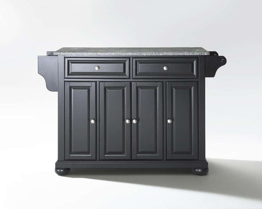 Crosley Furniture - Alexandria Solid Granite Top Kitchen Island in Black Finish - KF30003ABK view 1