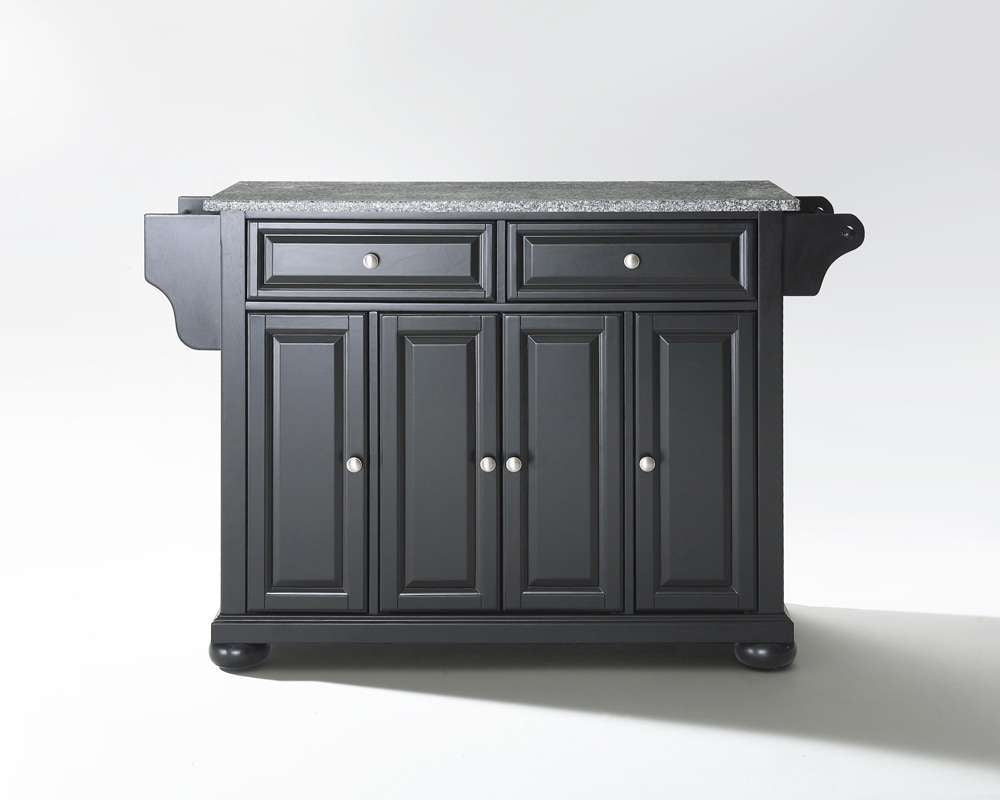 Crosley Furniture - Alexandria Solid Granite Top Kitchen Island in Black Finish - KF30003ABK veiw 1