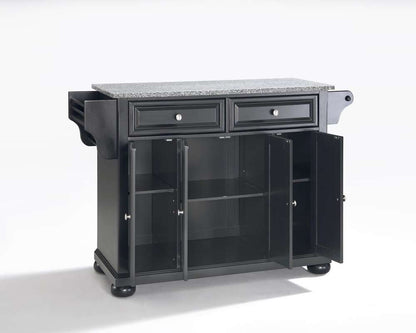Crosley Furniture - Alexandria Solid Granite Top Kitchen Island in Black Finish - KF30003ABK veiw 2