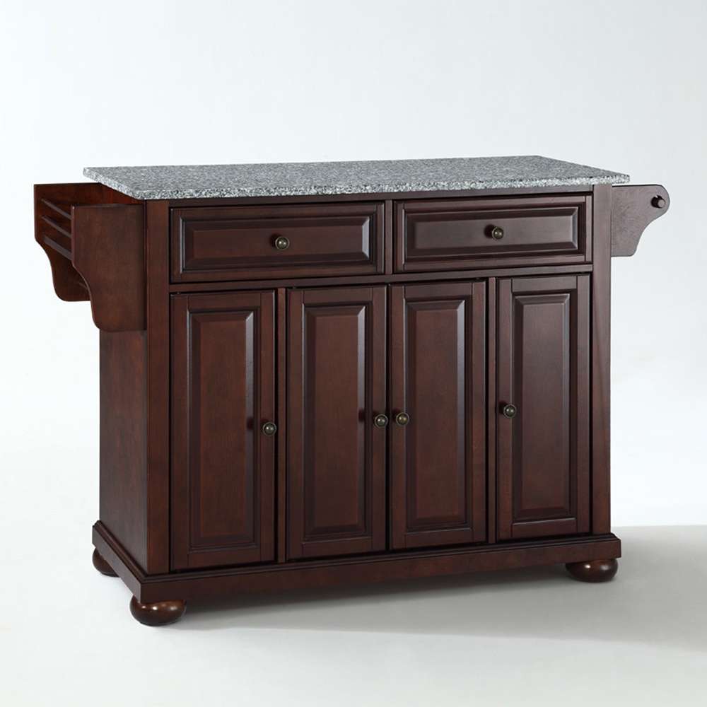 Crosley Furniture - Alexandria Solid Granite Top Kitchen Island in Vintage Mahogany Finish - KF30003AMA veiw 1