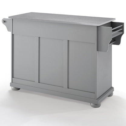 Crosley Furniture - Alexandria Stainless Steel Top Kitchen Island/Cart Gray/Stainless Steel - KF30202AGY veiw 3