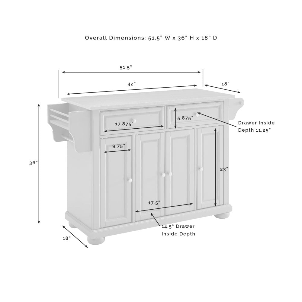 Crosley Furniture - Alexandria Stainless Steel Top Kitchen Island/Cart Gray/Stainless Steel - KF30202AGY veiw 6