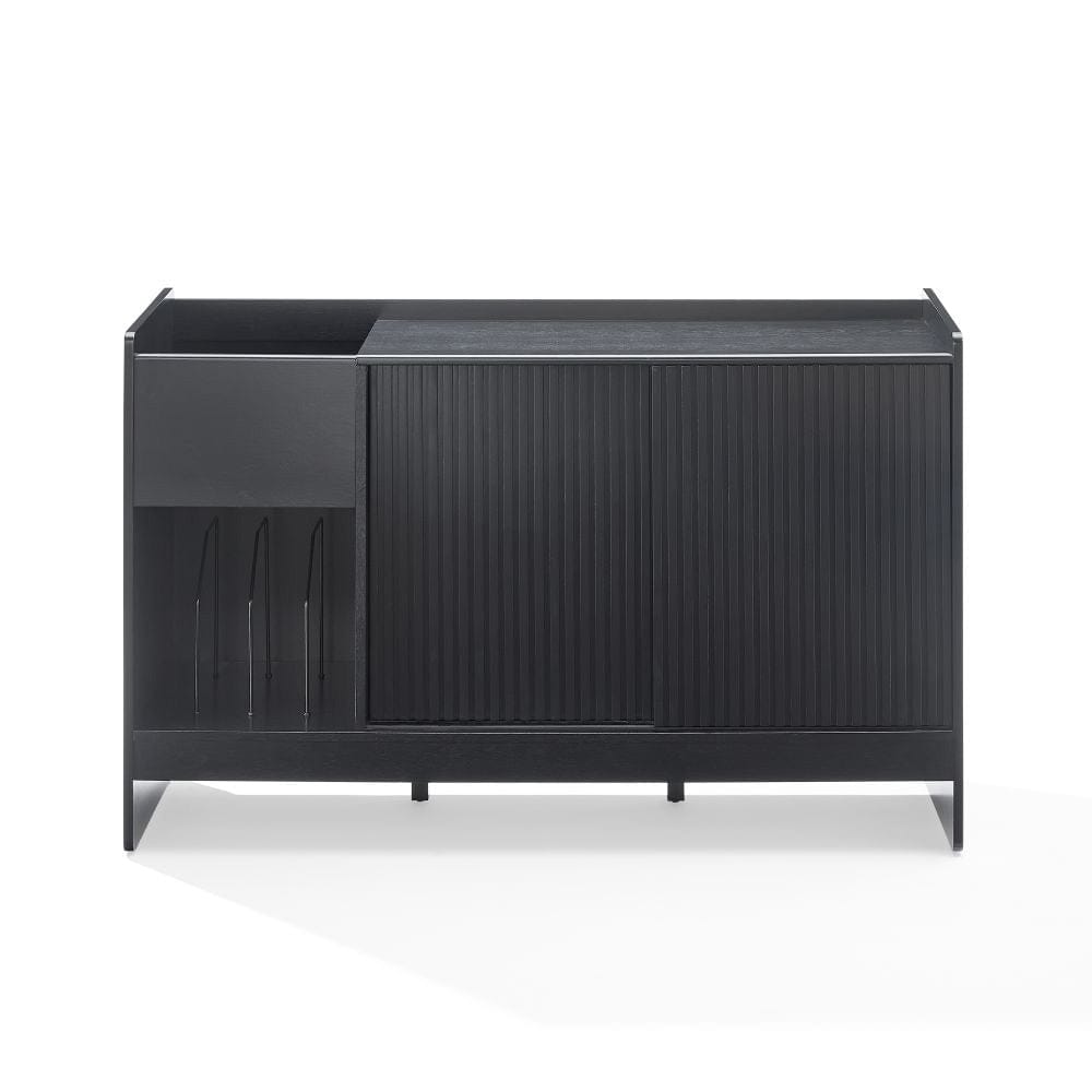 Crosley Furniture - Arden Record Player Cabinet With Vinyl Storage - CF1160-BK view 3