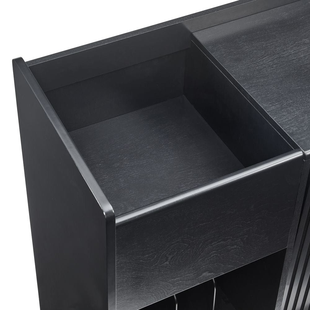 Crosley Furniture - Arden Record Player Cabinet With Vinyl Storage - CF1160-BK view 4