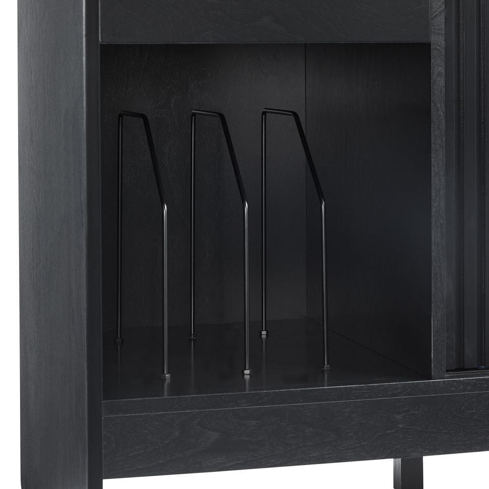 Crosley Furniture - Arden Record Player Cabinet With Vinyl Storage - CF1160-BK view 7