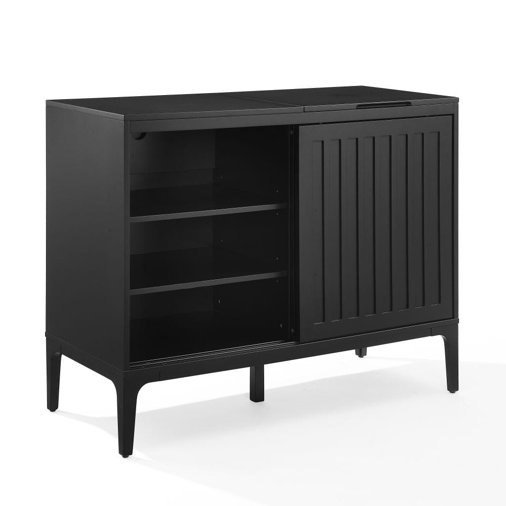 Crosley Furniture - Asher Large Record Player Cabinet With Vinyl Storage - CF1140-MB view 1